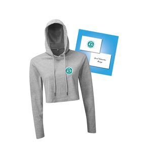 Milestone 41 - Women's Cropped Hooded Long Sleeve T-Shirt Thumbnail